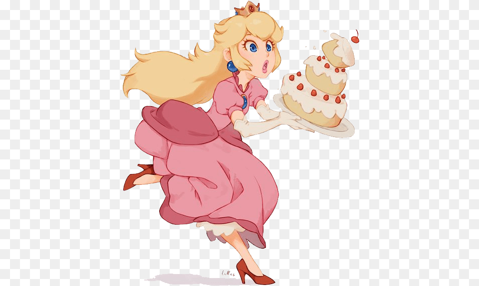 Mario Bros Princess Peach Happy Birthday, Book, Comics, Publication, Baby Free Transparent Png