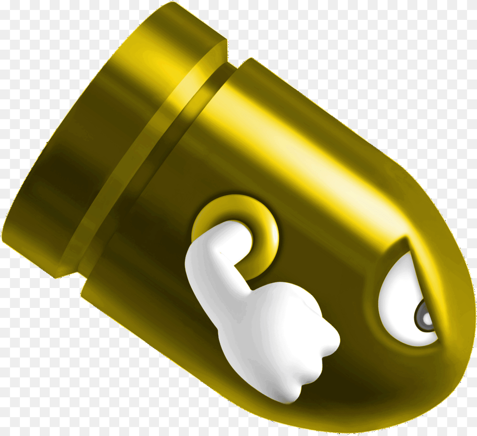 Mario Bullet Bill Gold, Ammunition, Weapon, Disk Free Transparent Png