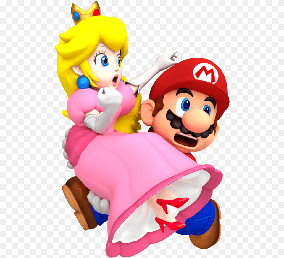 Mario Carrying Peach By Https Mario And Peach, Clothing, Shoe, High Heel, Toy Free Transparent Png