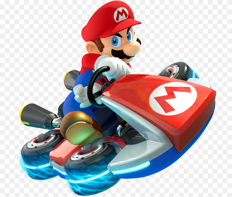 Mario Cart Transparent Images Mario Kart 8 Deluxe Mario, Transportation, Vehicle, Toy, Baby Png Image