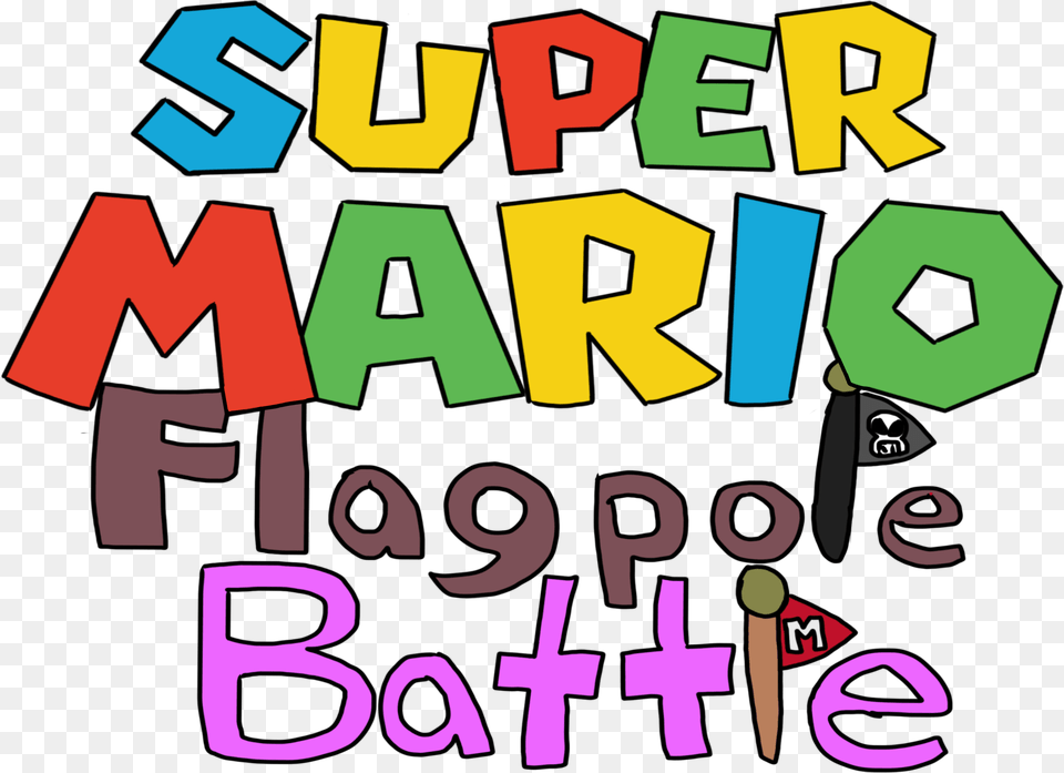 Mario Clipart Flagpole, Text, Art Free Png