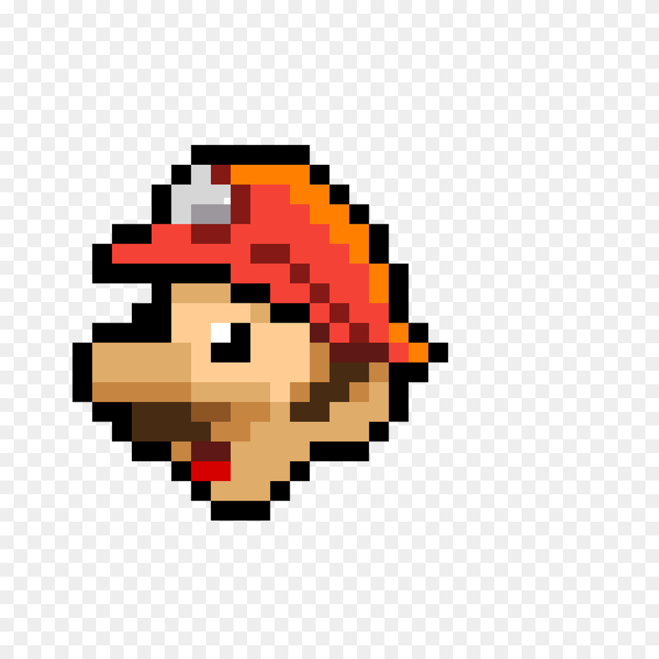 Mario Clipart Head Plants Vs Zombies Pixel Art Google Sheets Pixel Art, Baseball Cap, Cap, Clothing, Hat Free Png