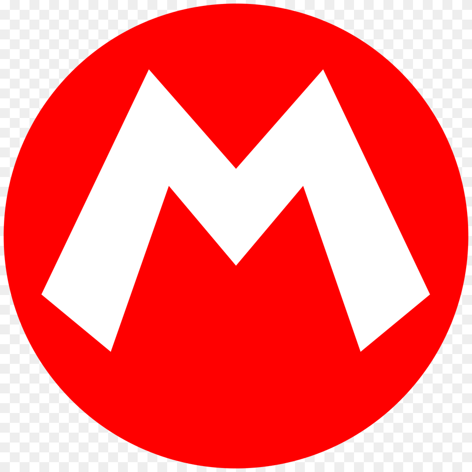 Mario Emblem Inverted, Logo, Sign, Symbol Png Image