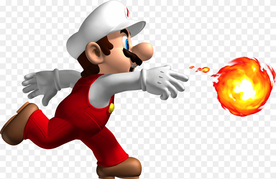 Mario Fireball New Super Mario Bros, Baby, Person Free Transparent Png