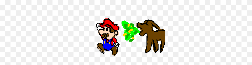 Mario Fleeing From A Vomiting Dog With Long Ears Drawing, Baby, Person Free Transparent Png