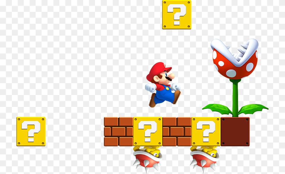 Mario Flower Pipe Toad Super Mario Question Block, Baby, Person, Bulldozer, Machine Png Image