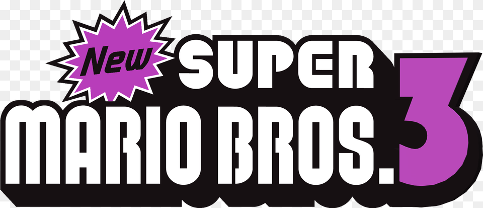 Mario Games New Super Mario Bros Logo Font, Purple, Sticker, Text, Dynamite Png Image