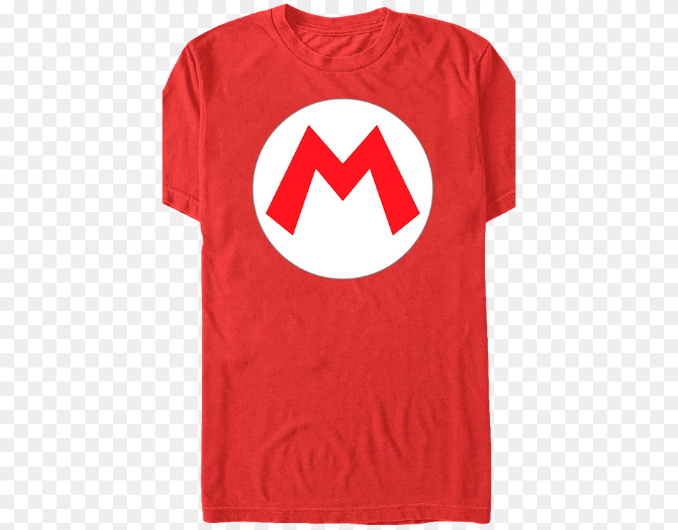 Mario Hat Emblem, Clothing, T-shirt, Shirt Png