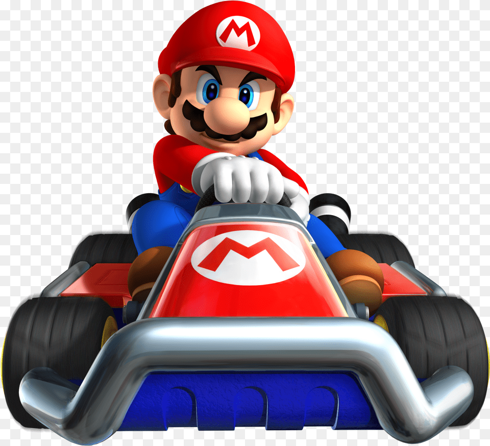 Mario In Go Kart, Transportation, Vehicle, Machine, Wheel Png