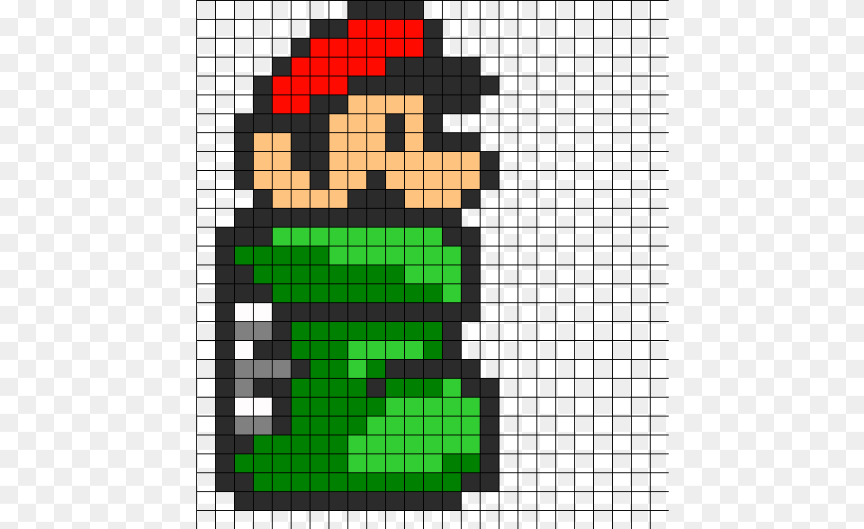 Mario In Green Tube Perler Bead Pattern Bead Sprite Pixel Art Mario Bros, Chess, Game, Qr Code Free Png