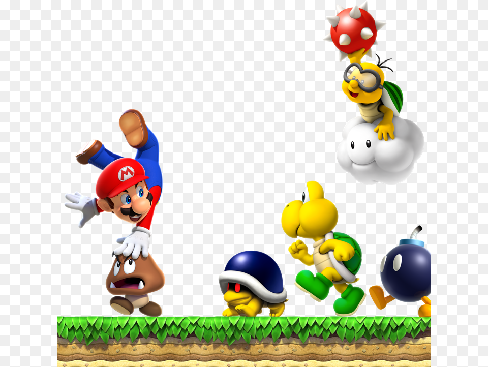 Mario Jumps On Goomba, Game, Super Mario, Baby, Person Free Png Download