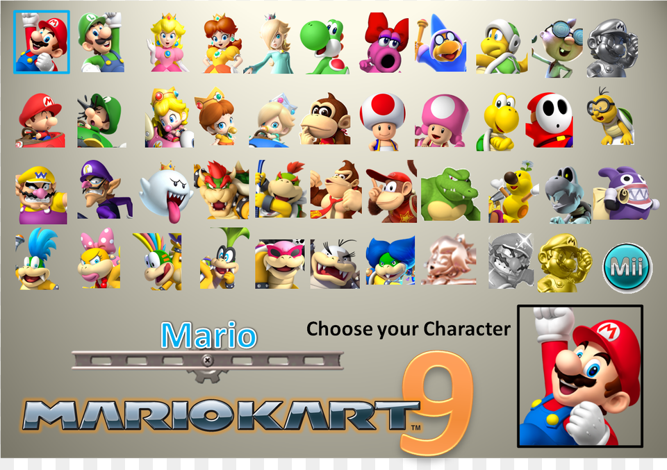 Mario Kart 9 Characters, Toy, Person, Doll, Face Free Png