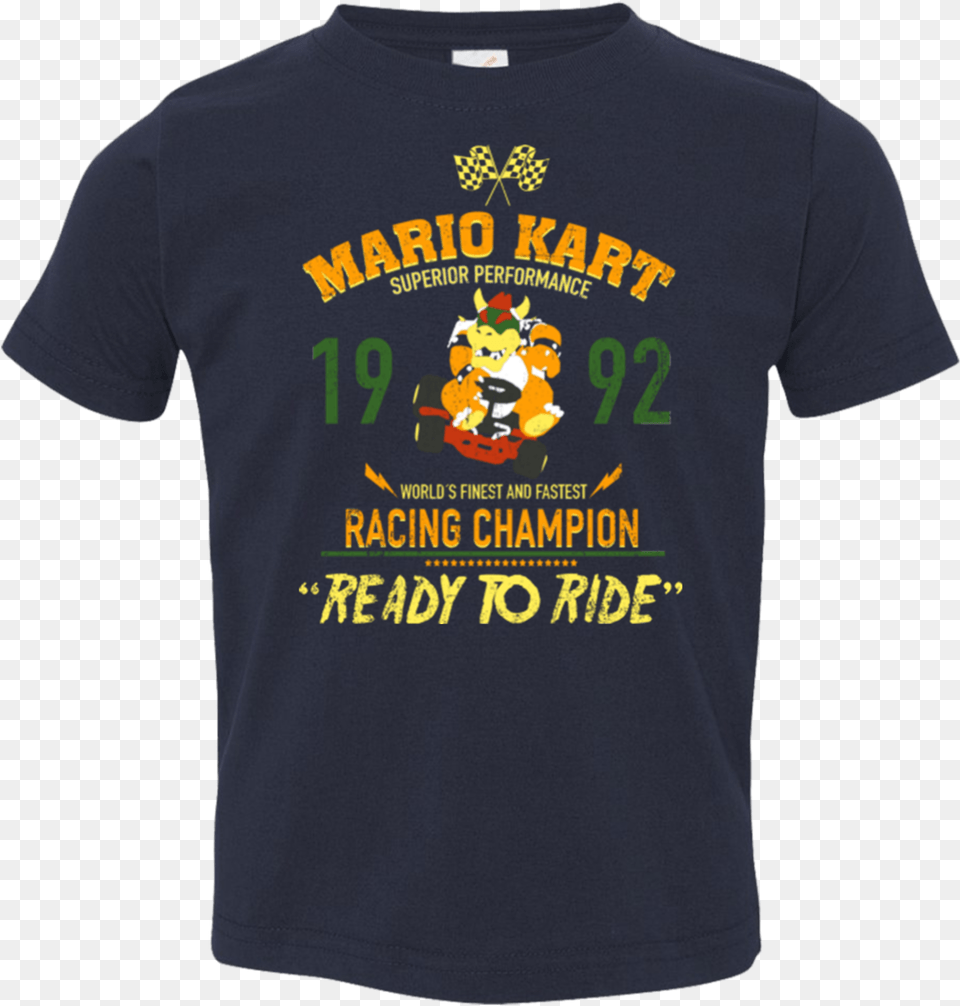 Mario Kart Champion T Shirt, Clothing, T-shirt, Baby, Person Free Png