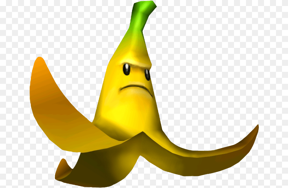 Mario Kart Double Dash Big Banana Clipart Mario Kart Double Dash Banana, Food, Fruit, Produce, Plant Png Image