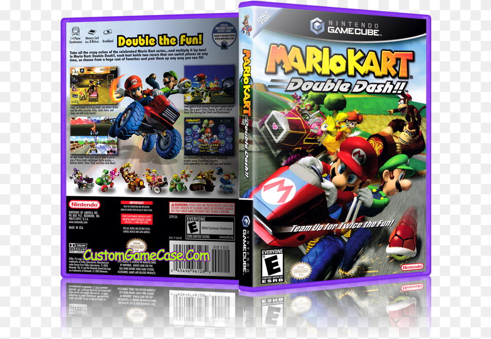 Mario Kart Double Dash Front Cover Mariokart Double Dash, Machine, Wheel, Advertisement, Toy Free Transparent Png