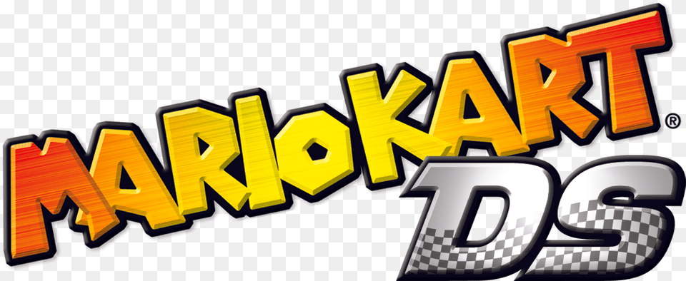 Mario Kart Ds Logo, Text, Bulldozer, Machine Png Image
