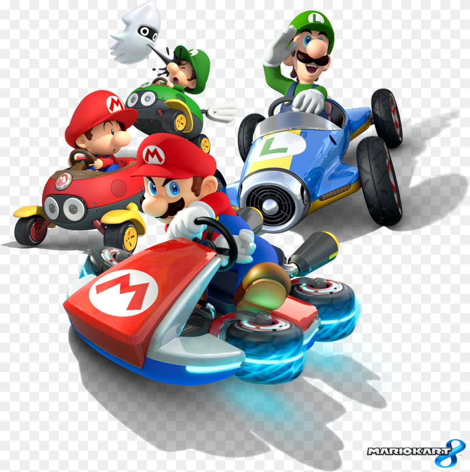Mario Kart Hd Mario Kart 8 Deluxe Luigi, Vehicle, Transportation, Wheel, Machine Free Png