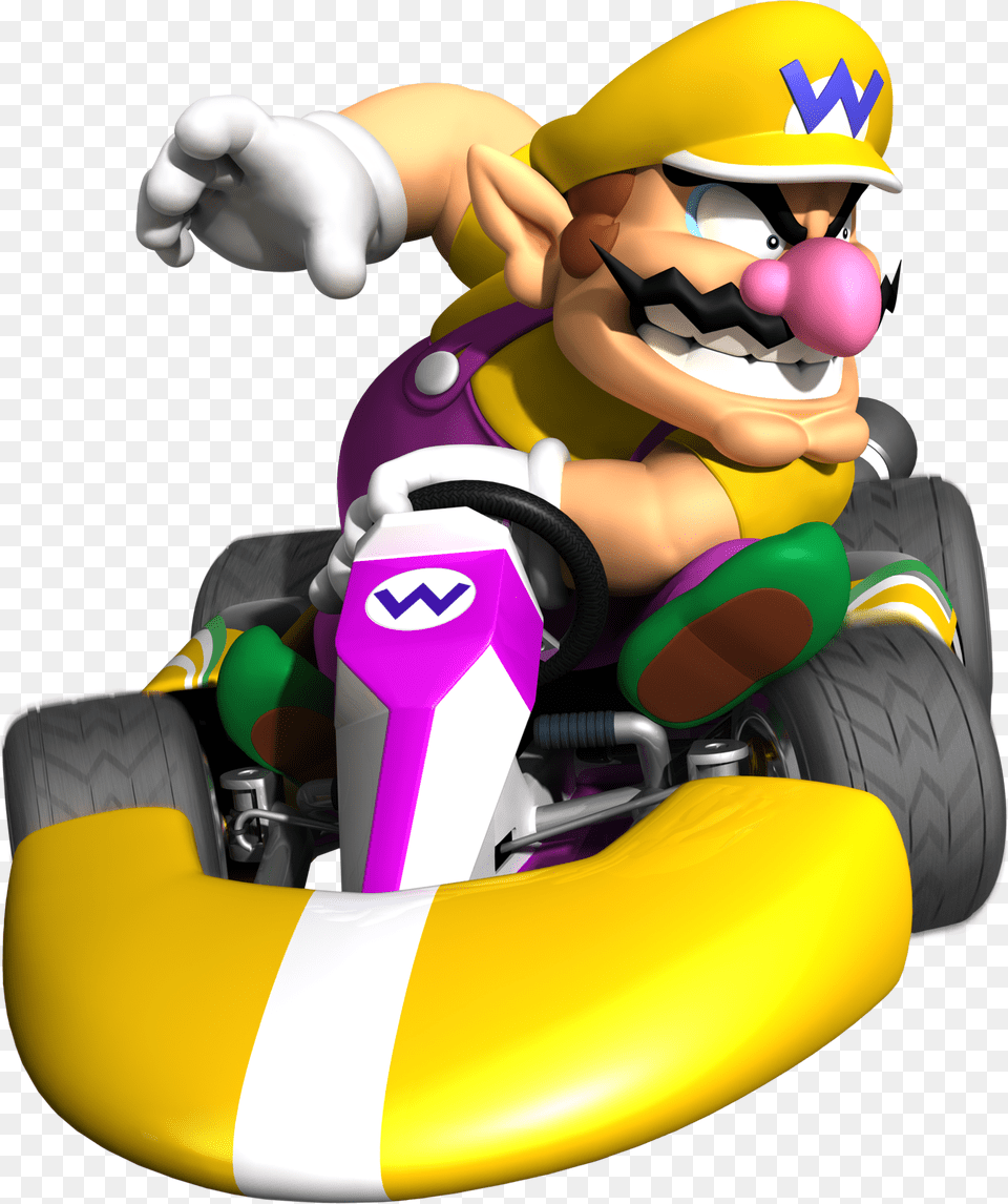 Mario Kart Racing Wiki Wario Mario Kart Characters, Transportation, Vehicle, Baby, Person Free Png Download