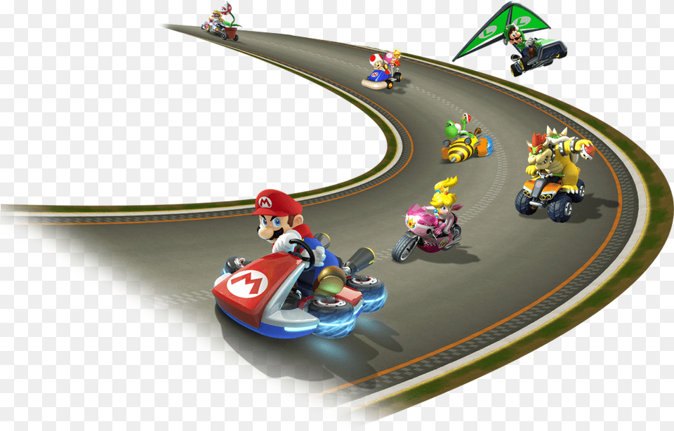 Mario Kart Track, Vehicle, Transportation, Toy, Wheel Free Png Download