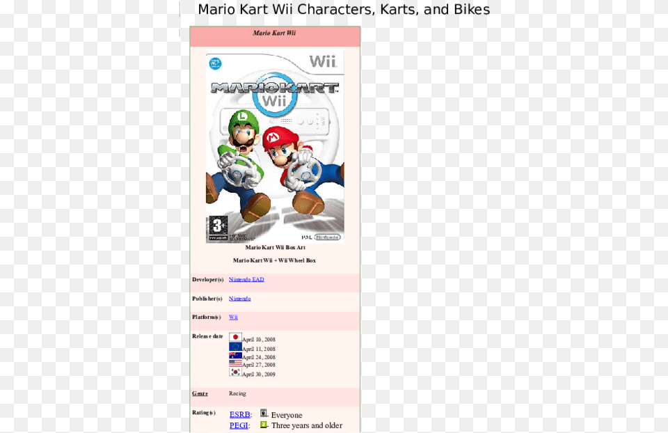 Mario Kart Wii, Baby, Person, Text, Advertisement Free Transparent Png