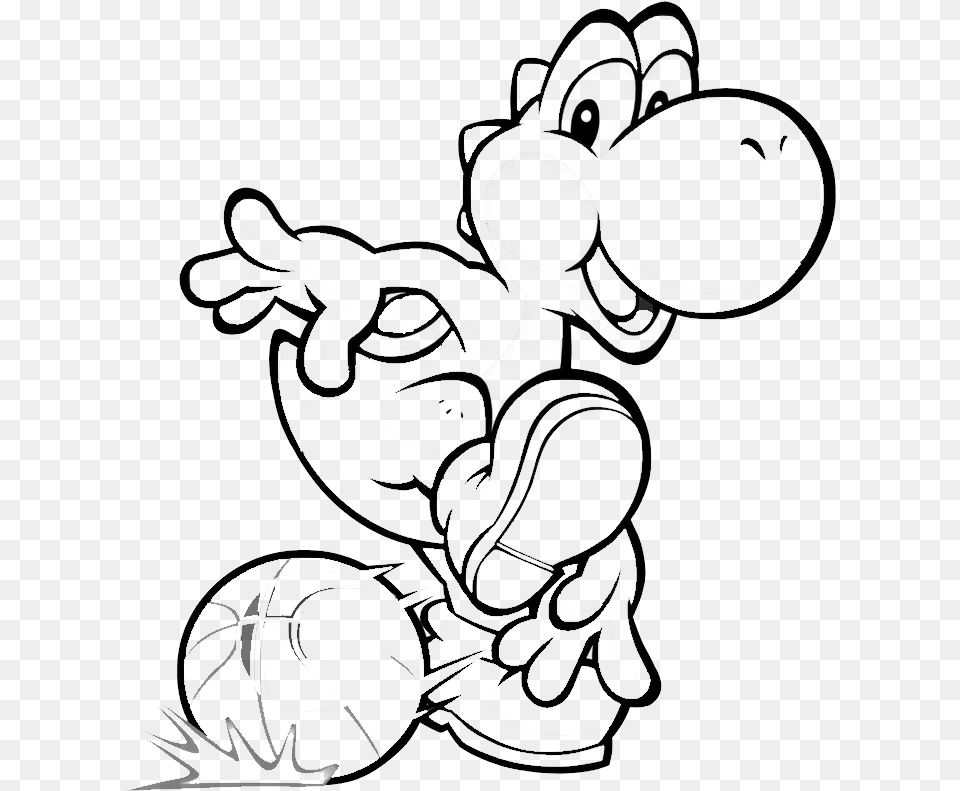 Mario Kart Yoshi Coloring Pages Mario Soccer Coloring Pages, Gray Free Transparent Png