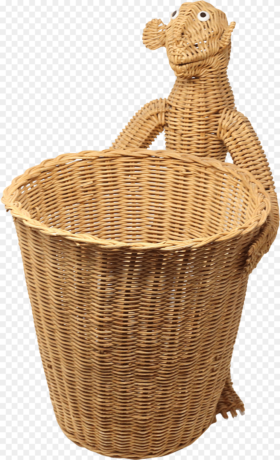 Mario Lopez Torres Monkey Waste Basket Or Trash Can Wicker Png Image