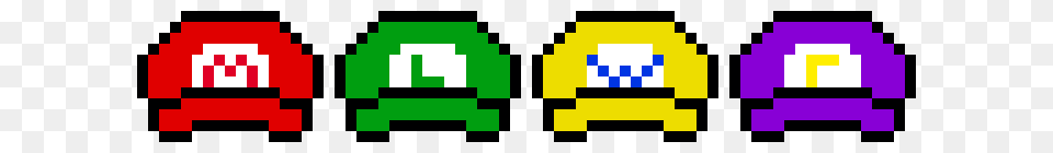 Mario Luigi Wario And Waluigi Hat Pixel Art Pixel Art Maker Free Png