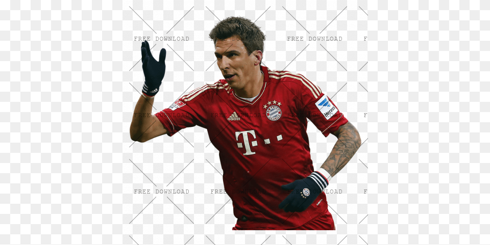 Mario Mandzukic Am Image With Soccer Player, Body Part, Clothing, Shirt, Finger Free Png