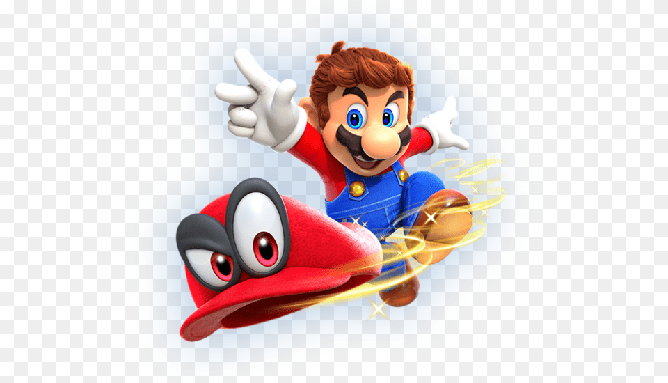 Mario Mario Odyssey Throwing Hat, Baby, Person, Face, Head Free Png Download