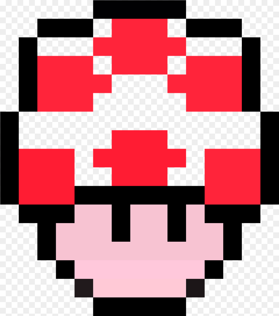 Mario Mushroom Mario Pixel Art, First Aid Free Png Download