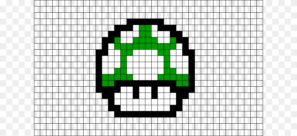 Mario Mushroom Pixel Art 1 Up Mushroom, Green Free Transparent Png