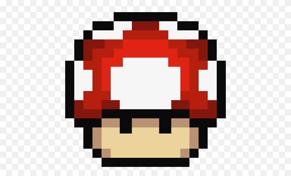 Mario Mushroom Pixel Art Maker, First Aid Free Transparent Png
