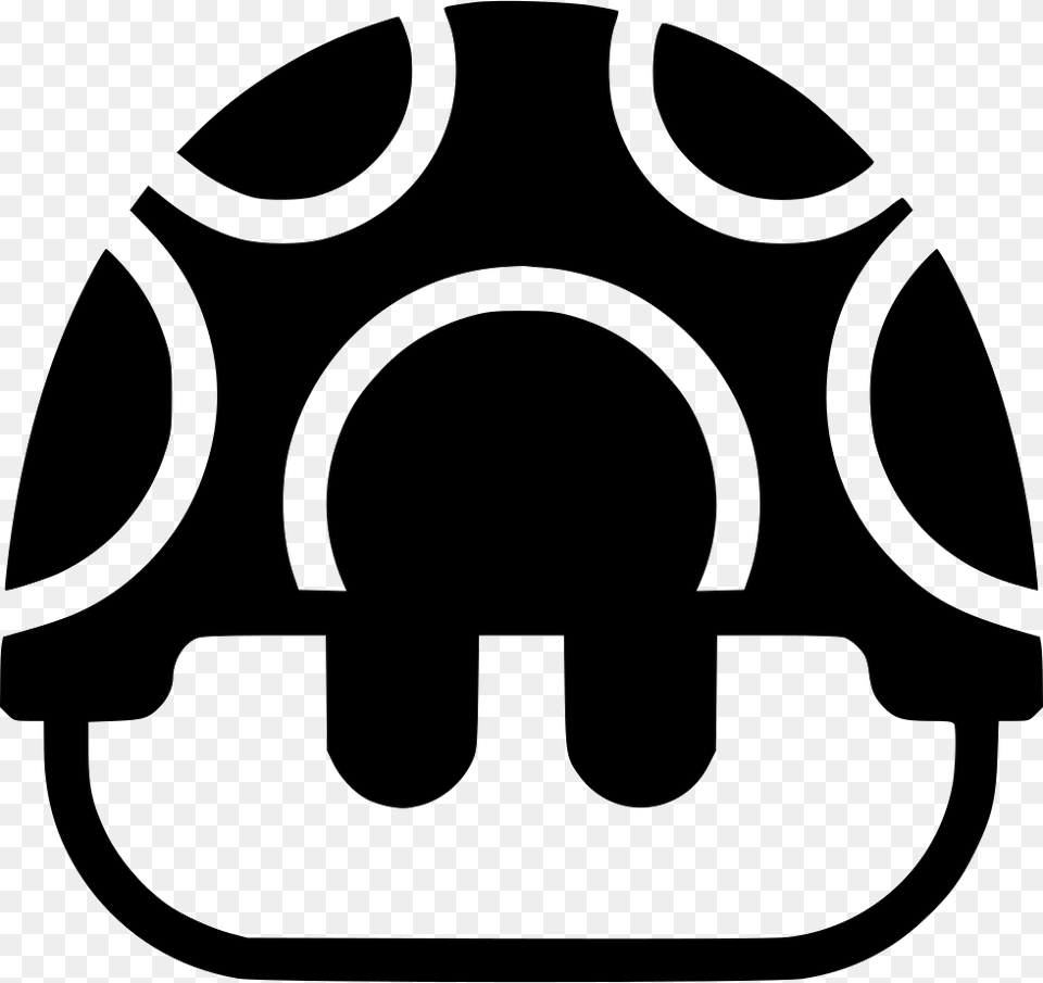 Mario Mushroom Video Game, Stencil, Helmet, Logo, Ammunition Free Png Download