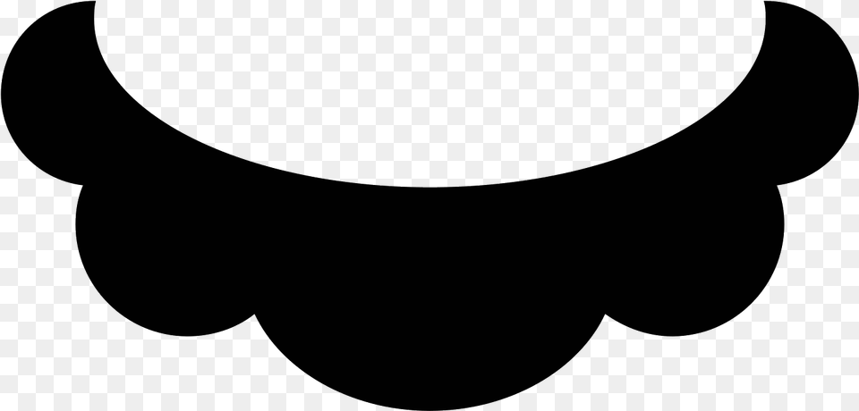 Mario Mustache Filled Icon Mario Moustache, Gray Png Image