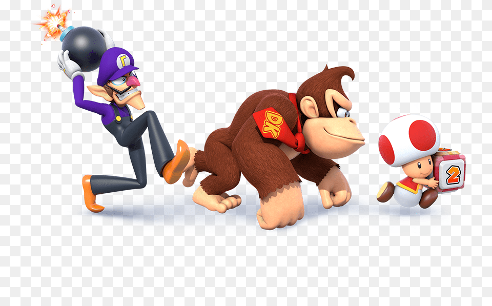 Mario Party Star Rush Group Artwork 3 Super Mario Party Mario Party 3 Waluigi, Baby, Person, Face, Head Png Image