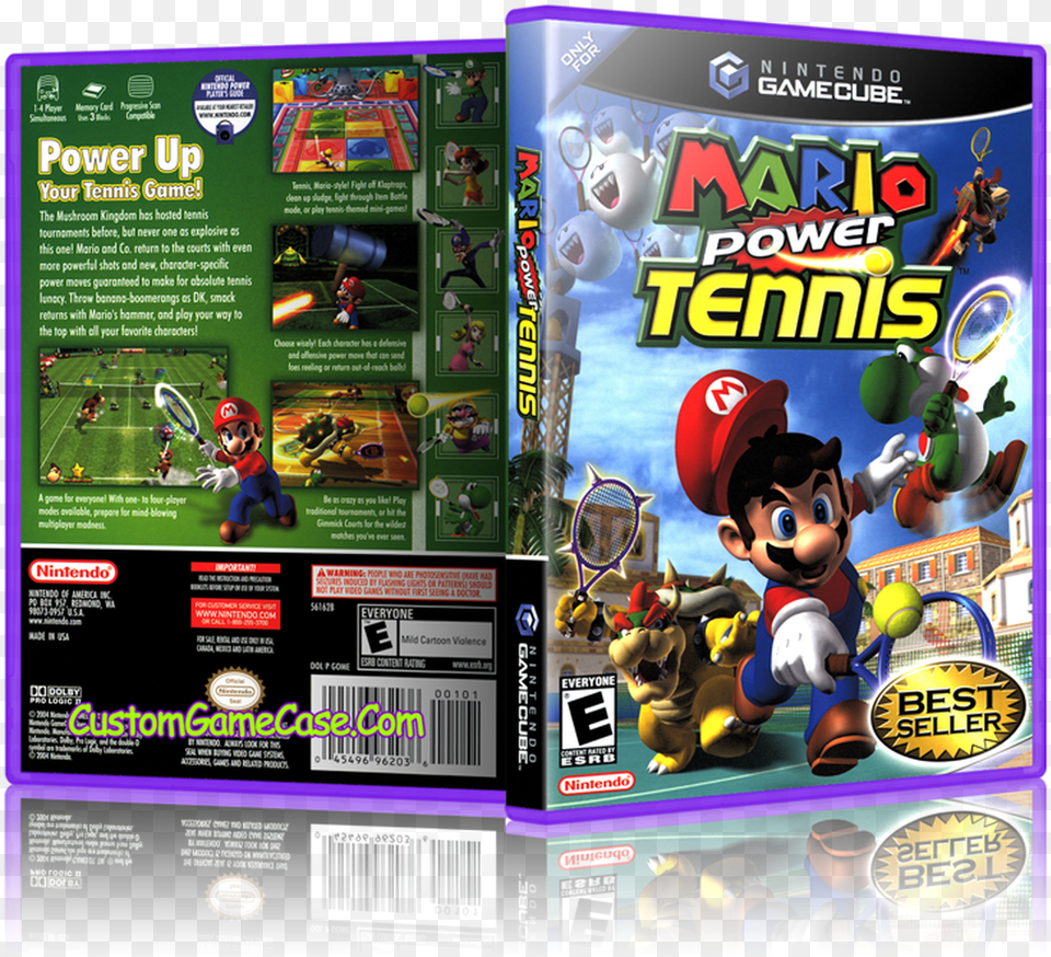 Mario Power Tennis Front Cover Artwork Mario Power Tennis Wii, Ball, Person, Sport, Tennis Ball Free Png