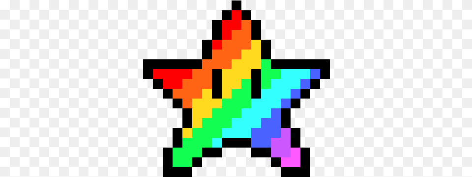 Mario Rainbow Star Mario Bros Pixel Art, First Aid Free Png Download