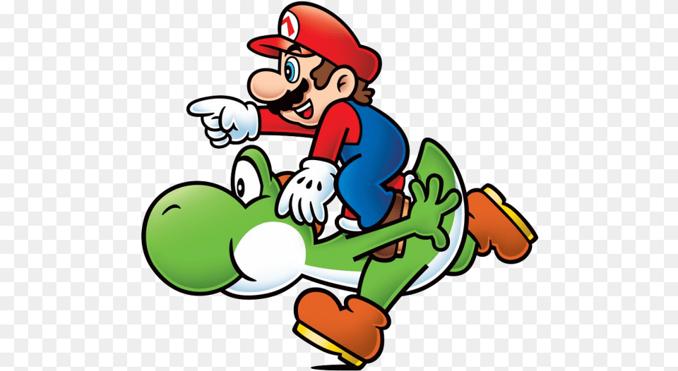 Mario Riding On Yoshi, Face, Head, Person, Baby Free Png Download