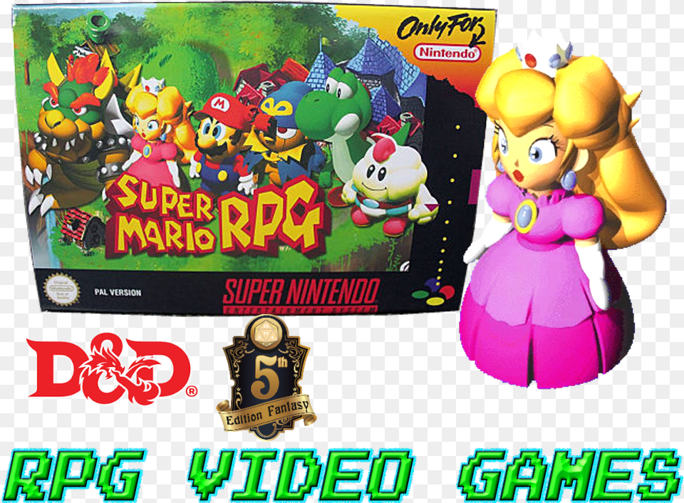 Mario Rpg Dnd 5e Princess Toadstool Princess Peach Super Mario Rpg, Doll, Toy, Face, Head Free Png Download
