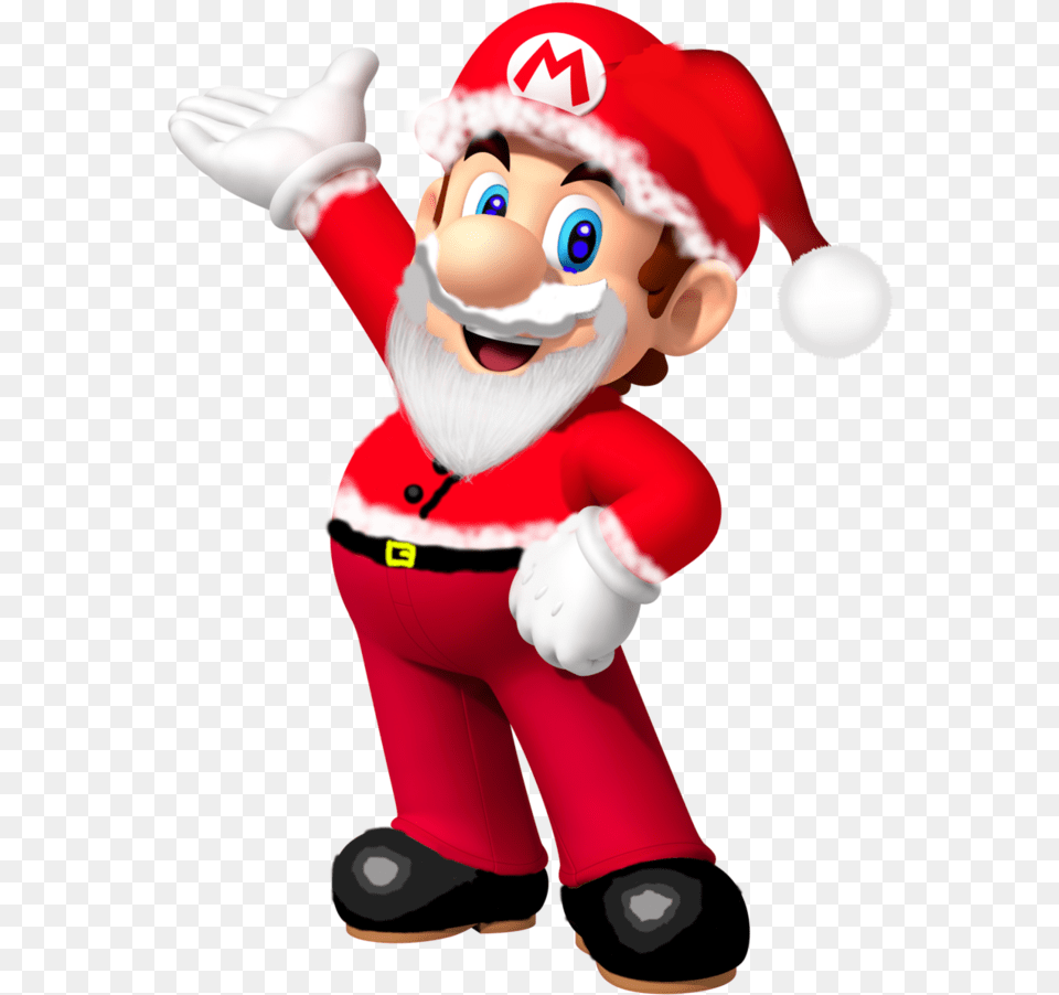 Mario Santa By Purple Transparent Christmas Mario Super Mario, Baby, Person, Elf, Game Free Png