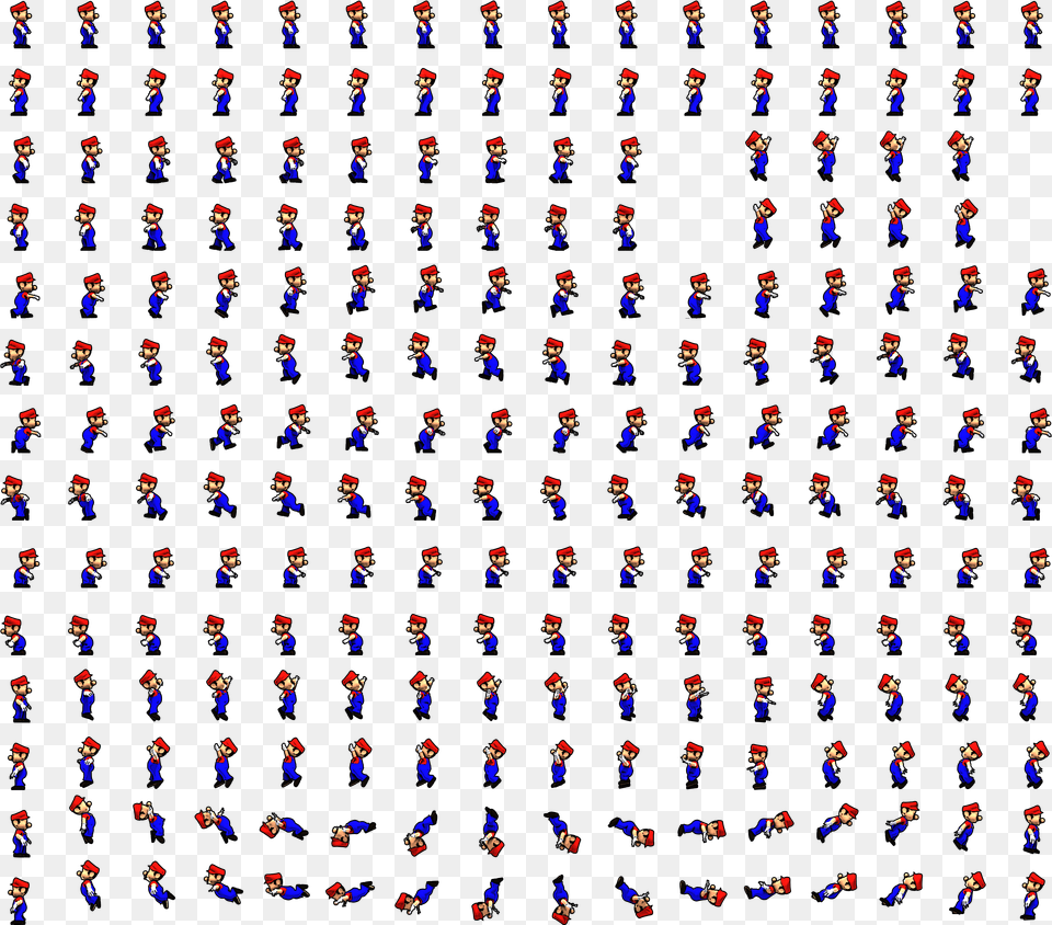 Mario Sprite Sheet, Pattern Free Transparent Png