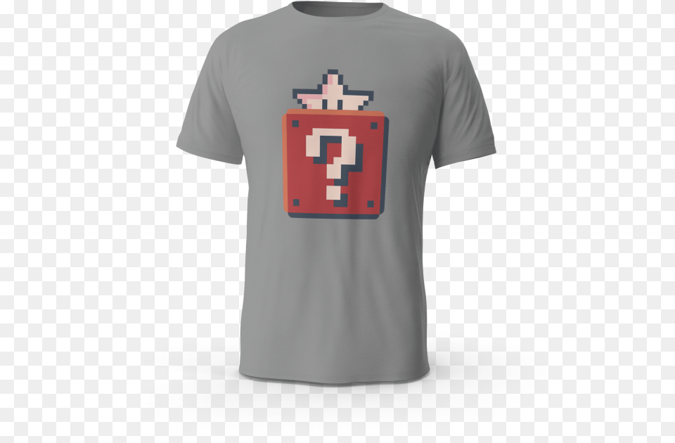 Mario Star Mens Charcoal Shirt, Clothing, T-shirt Png