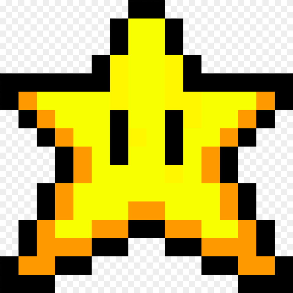 Mario Star Pixel 4 Image Mario Star Pixel Art, Symbol, First Aid, Star Symbol Free Png Download