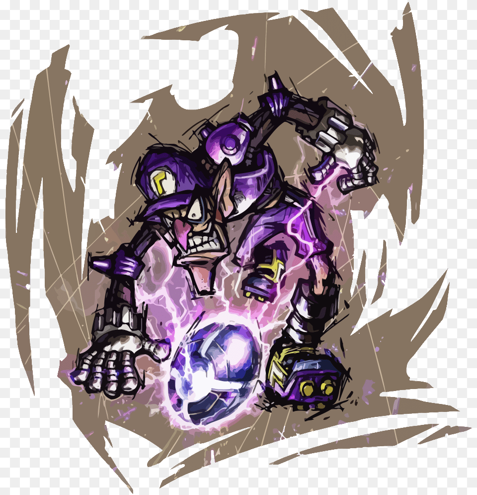 Mario Strikers Charged Featured In Latest Nintendo, Purple, Robot, Adult, Male Free Png Download