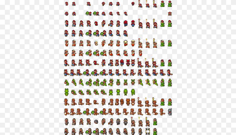 Mario Super Mario Flash Sprites, Art, Collage, Person, Text Free Transparent Png