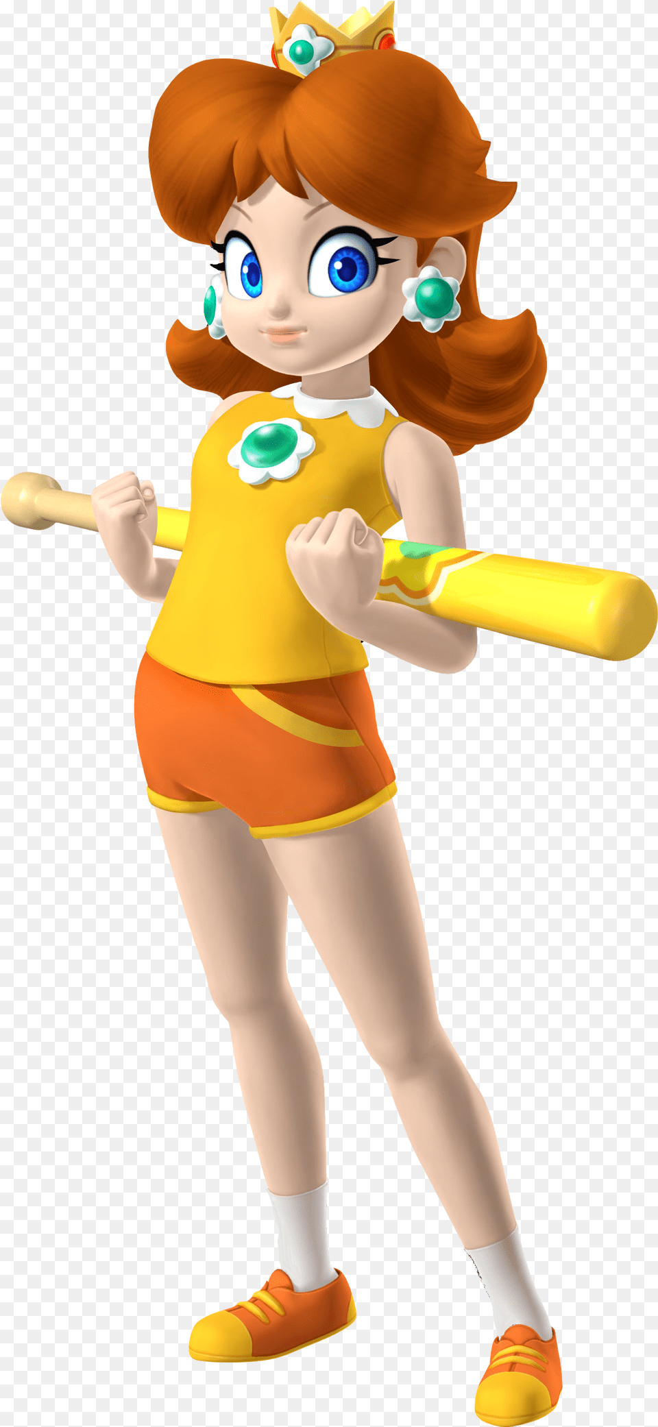Mario Superstar Baseball Princess Daisy Mario Super Sluggers Daisy, Baby, Person, Sport, Baseball Bat Free Png Download