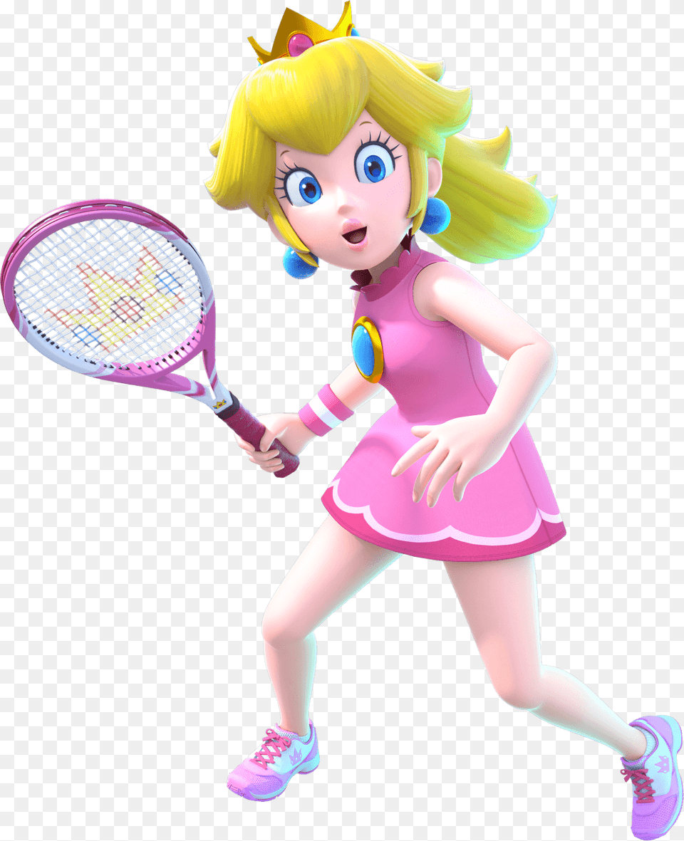 Mario Tennis Aces File Peach Mario Tennis Aces, Racket, Baby, Sport, Person Free Transparent Png