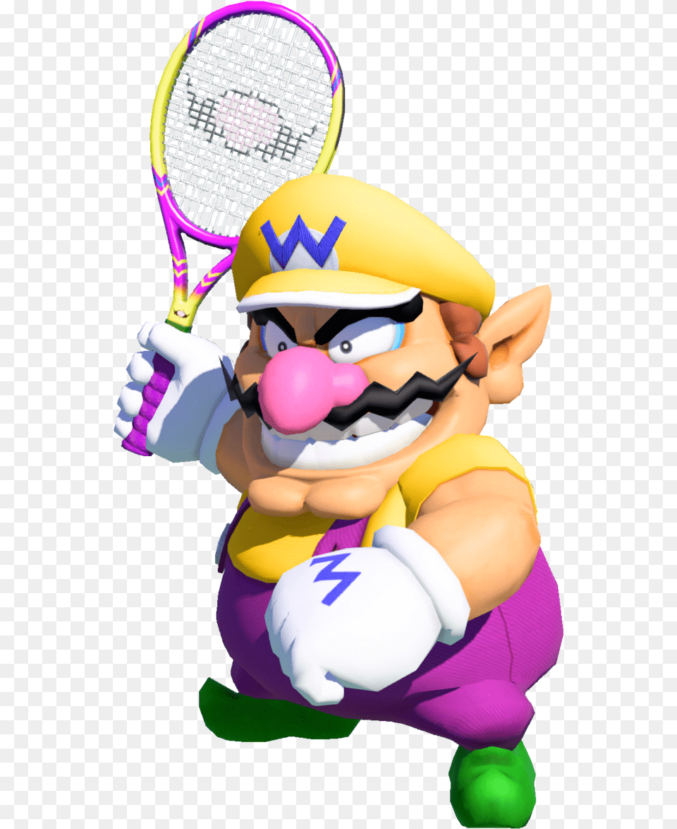 Mario Tennis Aces Photo Mario Tennis Ultra Smash Wario, Racket, Baby, Person, Sport Free Transparent Png