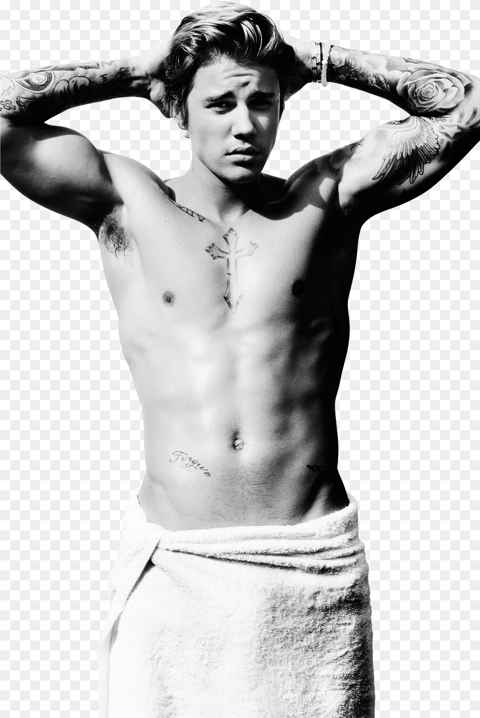 Mario Testino Towel Series Men, Back, Body Part, Tattoo, Skin Free Png