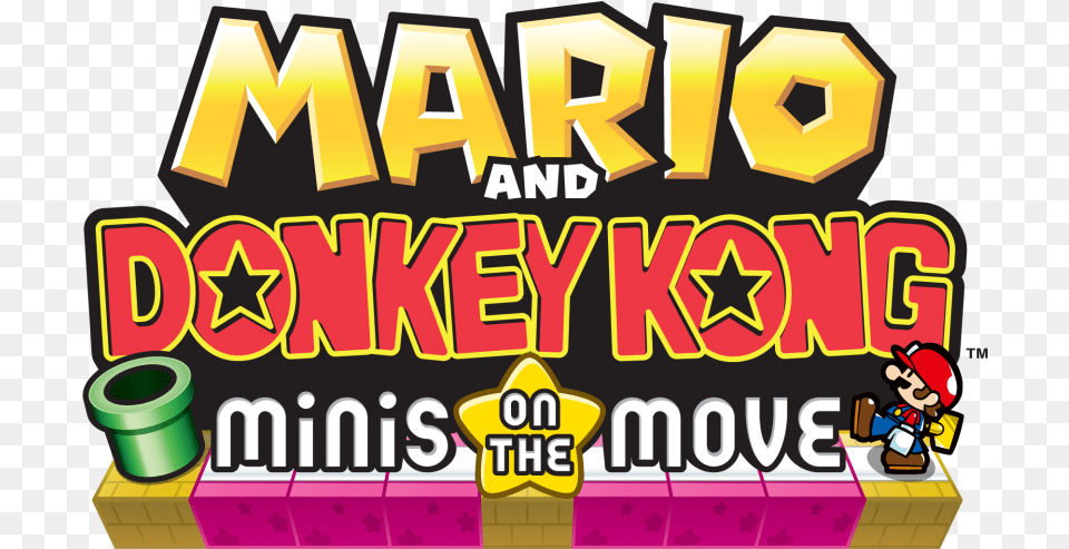 Mario Vs Donkey Kong Mario And Donkey Kong Minis On The Move Logo, Baby, Person, Dynamite, Weapon Free Png Download